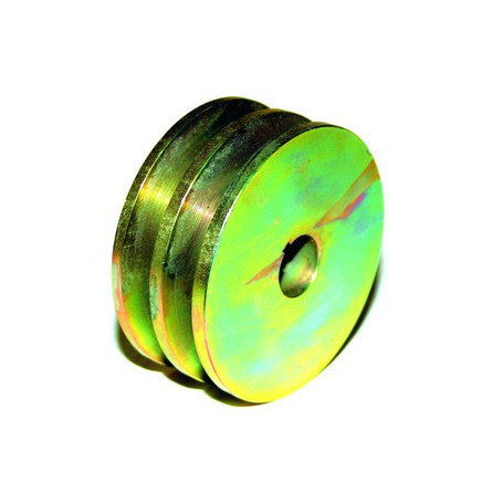 Poulie Double Gorge CHANCS - Alliage Aluminium 80mm Pour Courroie PU 6mm