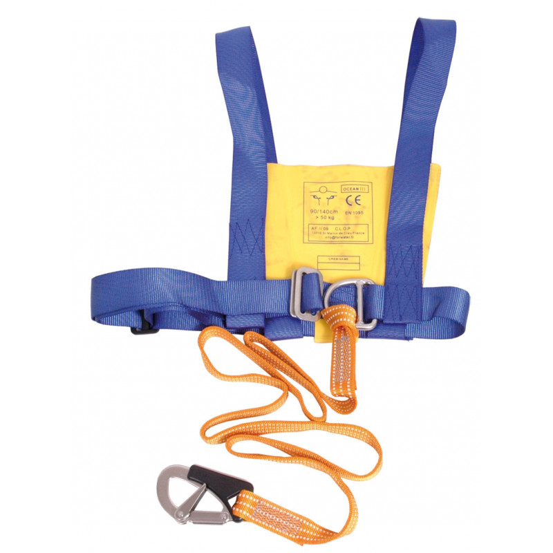 Harnais Océan avec longe et mousqueton 4Water Sécurité en mer