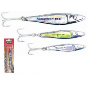 Leurre cuillere à jig ragot mitraspoon argent - Leurres jigs pêche en mer